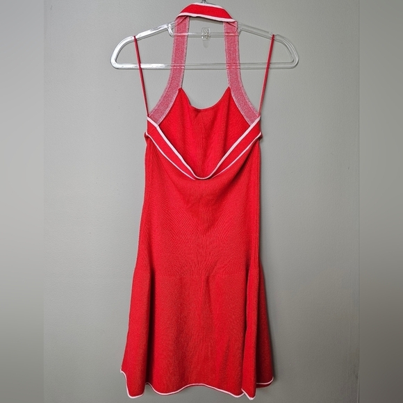 Daily Practice by Anthropologie Full Speed Retro Knit Halter Mini Dress, RED - Picture 8 of 13